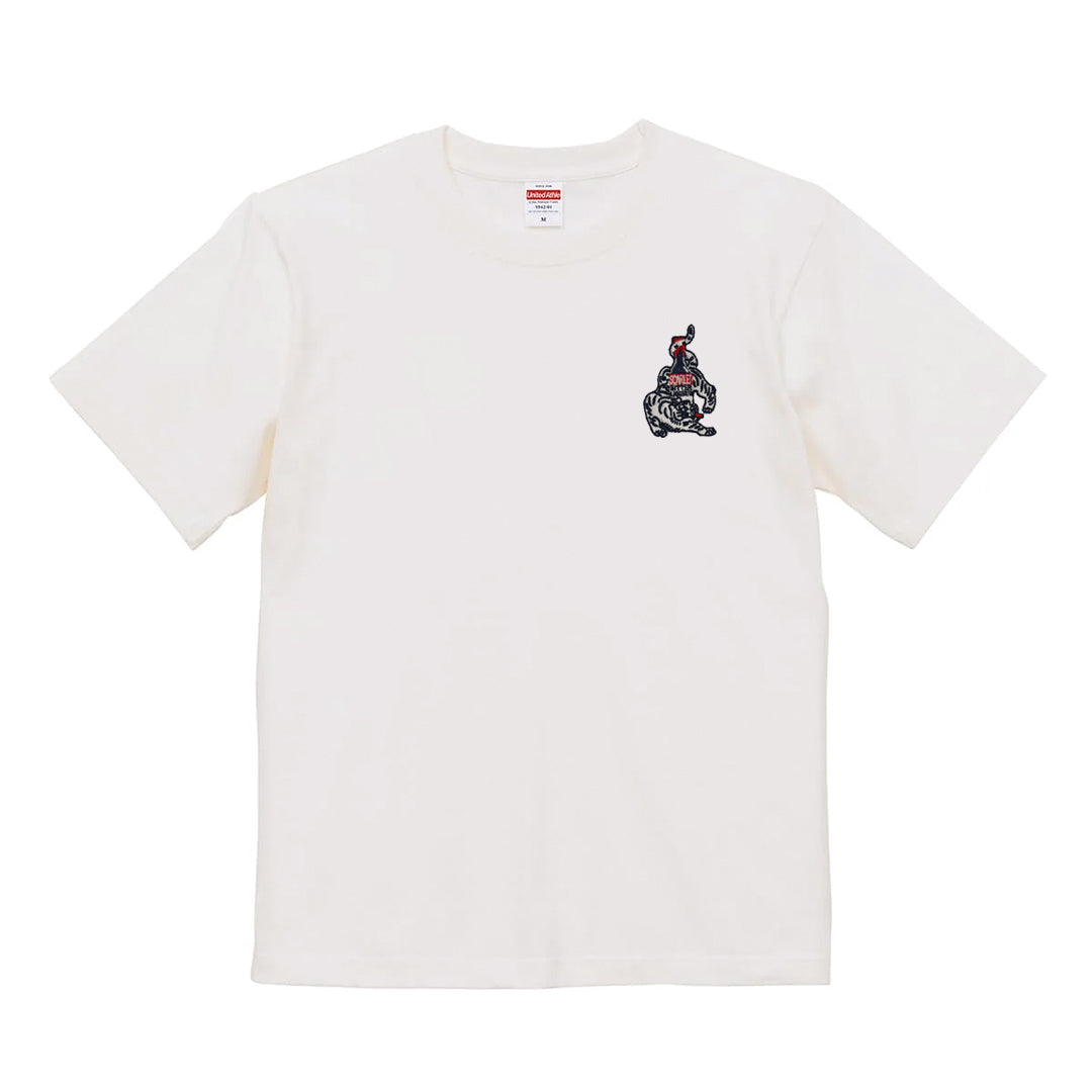 VETEMENTS ホワイト Tシャツ　バッグロゴ　刺繍　パッチ SCARLET®刺繍ロゴTシャツ（バニラ） – 伊勢屋酒造